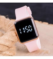 Pinkoli Watch Pembe Renk Dokunmatik Led Ekran Rose Kasa Kız Çocuk Kadın Saati ST