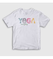 Presmono Unisex Çocuk Beyaz Everyday Meditasyon Hediye Yoga T-Shirt 508431tt (Beyaz)