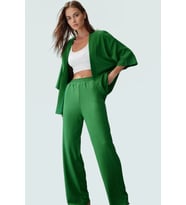 Polyester Örme Kadın Kimono Pantolon Takım Günlük Şıklık İçin Rahat Kullanım Seçkin Malzeme