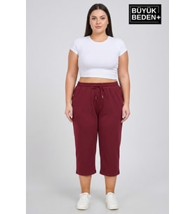Kadın Büyük Beden Şort 3XL-6XL Rahat Kesim Diz Altı Günlük Şort-SPR26BSRK591