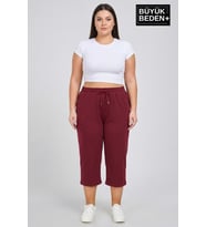 Kadın Büyük Beden Şort 3XL-6XL Rahat Kesim Diz Altı Günlük Şort-SPR26BSRK591