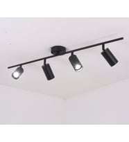 mylights  mat siyah  gün ışığı ledli 4lü les spot aydınlatma hareketli 