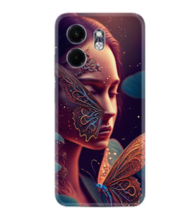 Infinix Hot 50i Kılıf Boutique Baskılı Resimli Kelebek Kadın Pcode -075