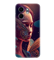 Infinix Hot 50i Kılıf Boutique Baskılı Resimli Kelebek Kadın Pcode -075