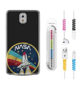 Samsung Note 3 4 5 8 9 20 Ultra 10 Lite Kılıf Kablo Koruma Spiral Silikon Nasa 1326