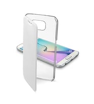 Cellular Line Galaxy S6 Edge ile Uyumlu Clear Book Kılıf Beyaz CLEARBOOKGALS6EW