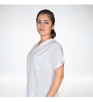 Unisex Beyaz Terikoton Doktor Hemşire Scrubs  Alt Üst Takım