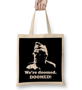 We re Doomed Private James Frazer Dads Army Bez Çanta Uzun Saplı