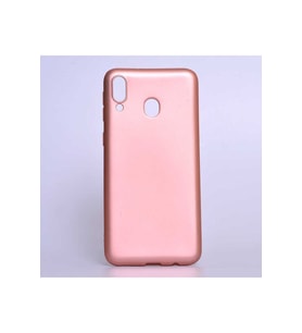 Samsung Galaxy M20 Uyumlu Kılıf Zore Premier Silikon Kapak (Rose Gold Altın)