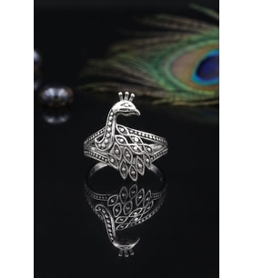 Tavus Kuşu Figürlü 925 Ayar Gümüş Unisex 902796