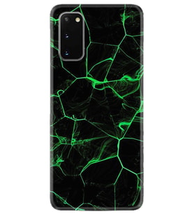 Samsung A02S A03S A10 A12 A13 A21S A22 Kılıf Desenli Silikon Yeşil Şerit Mermer 1320