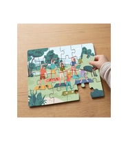 Spor Yapan İnsanlar Tasarımlı 24 Parça Ahşap Çocuk Puzzle MPK0607