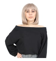 Kısa Küt Perçemli Fiber Sen Peruk / Küllü Bebek Sarı