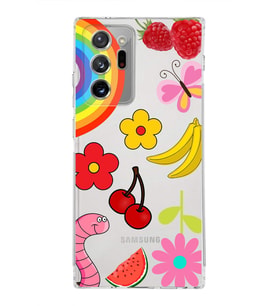 PrintiFy Samsung Galaxy Note 20 Ultra ile Uyumlu Water Color 5  Kamera Korumalı Şeffaf  Kılıf