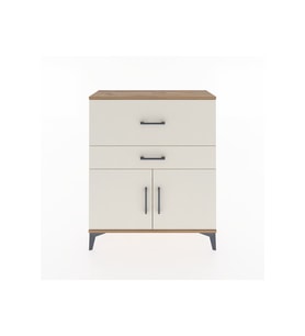 Arges Şifonyer Tek Raflı 2 Çekmeceli 2 Kapaklı 88x30x106 Çam-Aytaşı