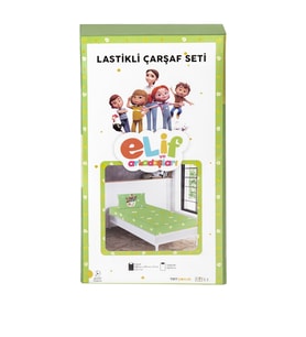 Elif ve Arkadaşları Lastikli Çarşaf Seti (Açık Yeşil)