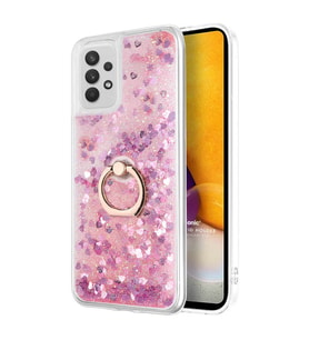 Microsonic Samsung Galaxy A72 Kılıf Glitter Liquid Holder Pembe