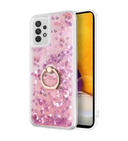 Microsonic Samsung Galaxy A72 Kılıf Glitter Liquid Holder Pembe