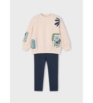 Mayoral Kız Çocuk Sweatshirt Ve Tayt Takım Bej