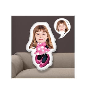 Kişiye Özel Fotoğraflı Pembe Minnie Yastık 115319 50 cm