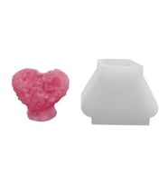 Tahtakale Toptancı Silikon 3D Ayaklı Pıtırcıklı Love Yazılı Kalp Mum Kalıbı