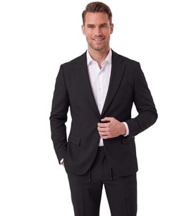 DeepSEA Erkek Siyah Slim Fit Likralı Gofre Kumaş Takım Elbise İpli Lastikli Pantolon 2602326