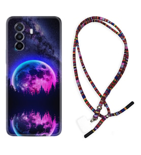 Huawei Nova Y70 Y90 Nova 9 SE  Kılıf Boyun Asklı Rasta Silikon Star Planet 1652