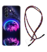 Huawei Nova Y70 Y90 Nova 9 SE  Kılıf Boyun Asklı Rasta Silikon Star Planet 1652