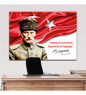 Atatürk Makam Panosu Tablosu Kanvas Tablo Resmi Kurumlar Okullar