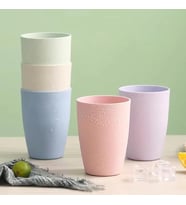 Ark 6'lı Plastik Bardak Seti, Kırılmaya Dayanıklı Renkli Su ve Meşrubat Bardağı (Mor)