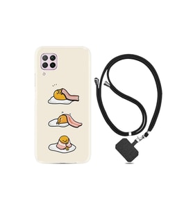 Huawei P40 Lite Kılıf Desenli Silikon Boyun Askılı Sweety Egg 1322