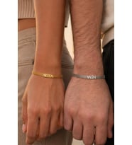 925 Ayar Gümüş Kişiye Özel İsimli Çift Bileklik