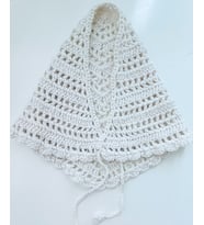 Örgü Koton Bandana (Bej-Ekru)