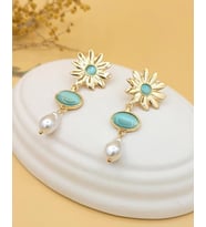 Asteria Güneş Çiçeği Gold Küpe