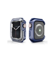 Apple Watch 42mm Uyumlu Zore Watch Gard 08 Sert PC + Silikon Koruyucu (Mavi)