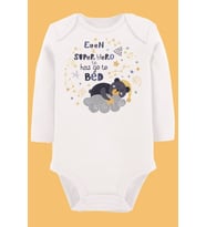 Organik Baskılı Pamuklu Unisex Bebek Body UZUNE201