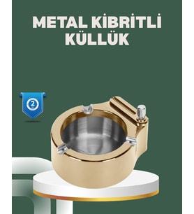 Northcity Çakmaklı Küllük Paslanmaz Çelik Masüstü - Yeniden Doldurulabilir ve Dayanıklı Tasarım