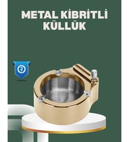 Northcity Çakmaklı Küllük Paslanmaz Çelik Masüstü - Yeniden Doldurulabilir ve Dayanıklı Tasarım