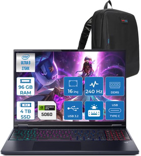 Acer Predator Helios Neo 16 Aı Intel®core™ Ultra 9 275HX 96GB Ddr5 4tb SSD 8GB/RTX5060 115W 16" 2560 x 1600 Wqxga 240HZ  Freedos Gaming Bilgisayar. NHQVUEY001F30+ZETTAÇANTA