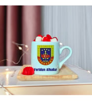 Jandarma Tasarımlı Kişiye Özel Yeşil Türk Kahvesi Fincanı