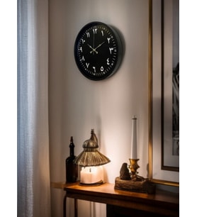36 Cm Siyah Arapça Rakamlı Duvar Saati (Standart)