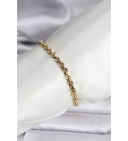 14K Gold Renk Kaplama Burgu Zincir Model CM Kadın Bileklik - TJ-BB8135