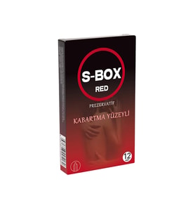 S-Box Red Haz Kabartma Yüzeyli Prezervatif