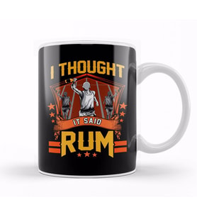 I Thought It Said Rum Funny Running Pun Racing Kupa Bardak Porselen