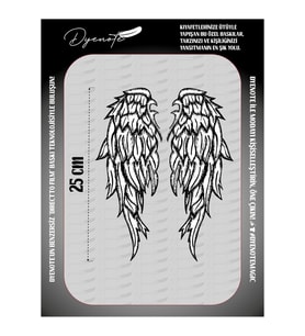 Melek Kanatları Angel Wings Press Tekstil Ütü İle Yapışabilen Transfer Baskı Kağıdı DTF BASKI (Karışık)