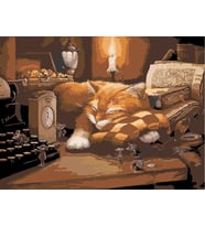 Mırmır Şekerlemesi Sayılarla Boyama Seti(50x65 cm Tuval Şasesine Gerili)