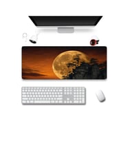 SonicTouch Klavye Mousepad 32x70cm Dikişsiz Pürüzsüz Sıvı Geçirmez Kaymaz Taban Kehribar Ay