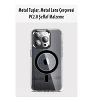 Joko  İphone 15 Pro Max Kılıf Crystal Magsafe Kapak - Şeffaf