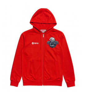 Kapüşonlu Tam Fermuarlı Sweatshirt LIBERTER KIRMIZI