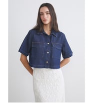 LCW Vision İndigo Regular Fit Kadın Jean Gömlek